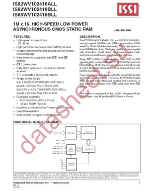 IS62WV102416ALL-35MLI datasheet  